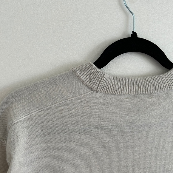 J. Crew Merino Wool Sweater Grey Tunic Crew Neck Long Sleeve Size XXS - Picture 8 of 8